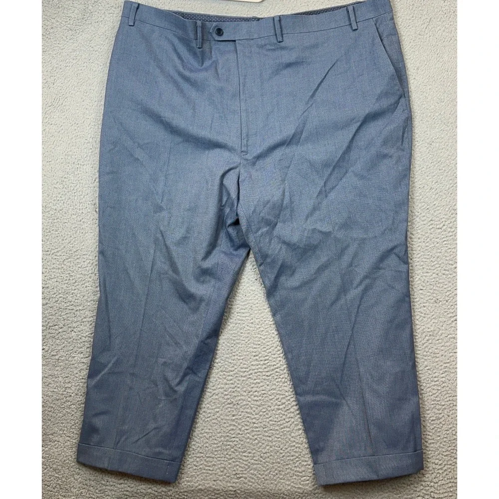 Shaquille ONeal Suit Pants Mens 54R 46X26 XLG Blue Two Button Blazer Trousers